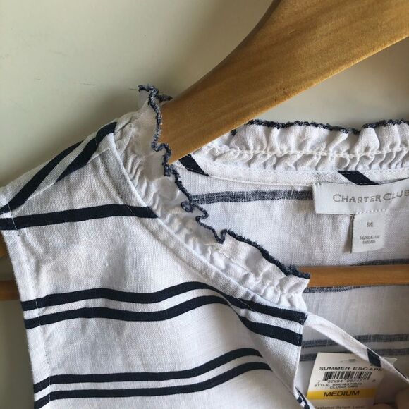 CHARTER CLUB Summer Escape Pool Coverup Size M - Picture 3 of 7